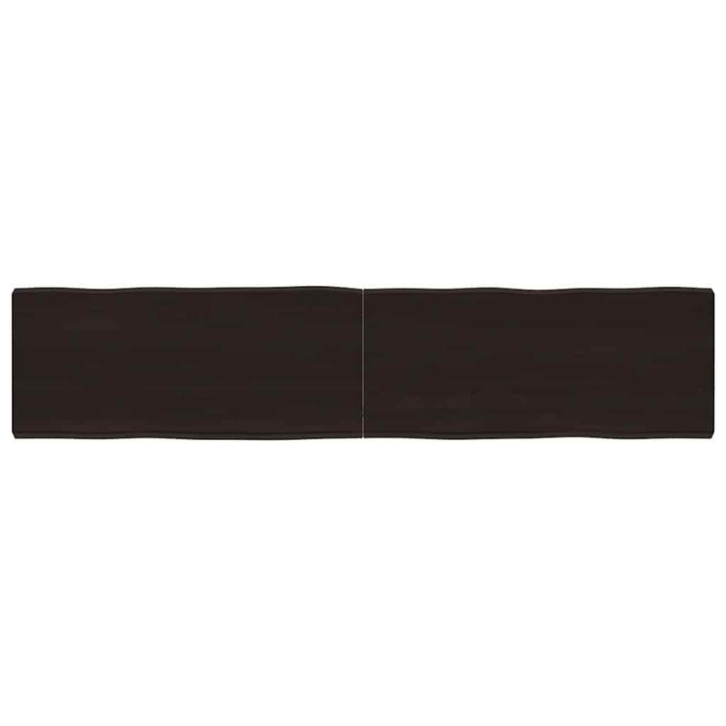 vidaXL sötétbarna kezelt tömör asztallap 180x40x(2-6) cm