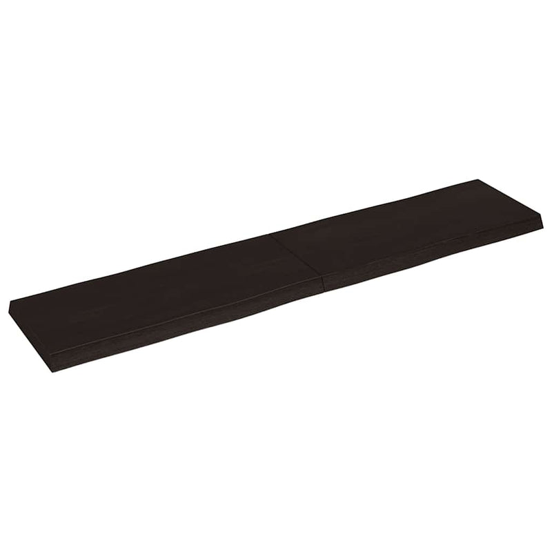 vidaXL sötétbarna kezelt tömör asztallap 180x40x(2-6) cm