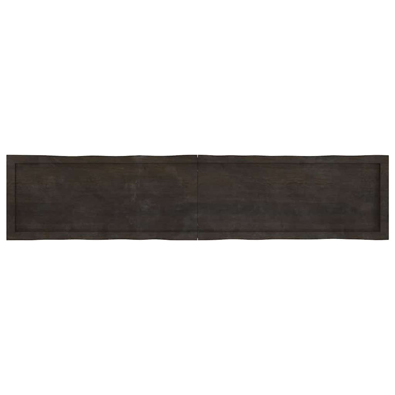 vidaXL sötétbarna kezelt tömör asztallap 180x40x(2-6) cm