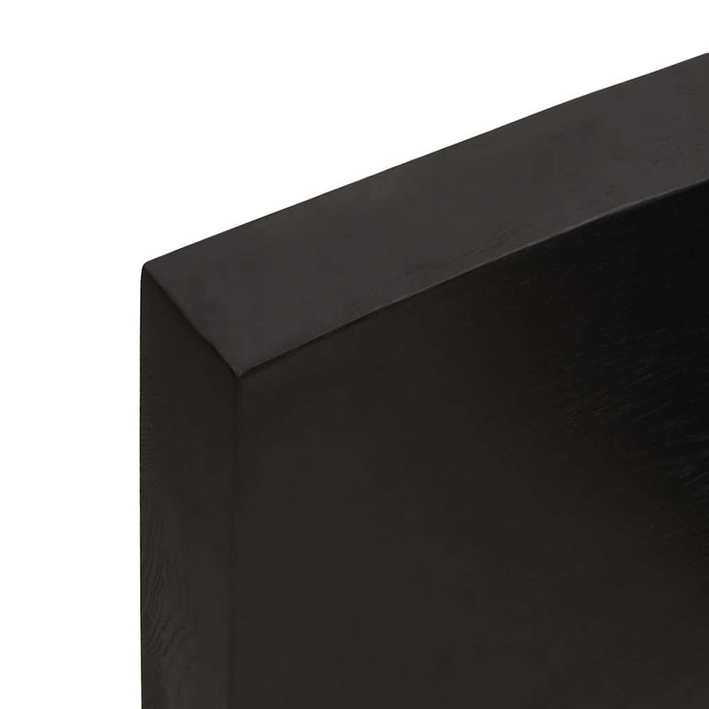 vidaXL sötétbarna kezelt tömör asztallap 180x40x(2-6) cm