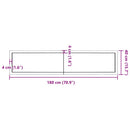 vidaXL sötétbarna kezelt tömör asztallap 180x40x(2-6) cm