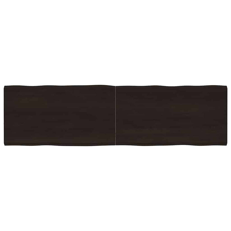 vidaXL sötétbarna kezelt tömör asztallap 180x50x(2-4) cm