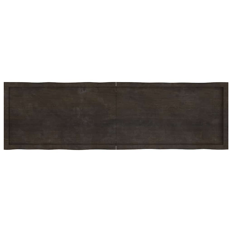 vidaXL sötétbarna kezelt tömör asztallap 180x50x(2-4) cm