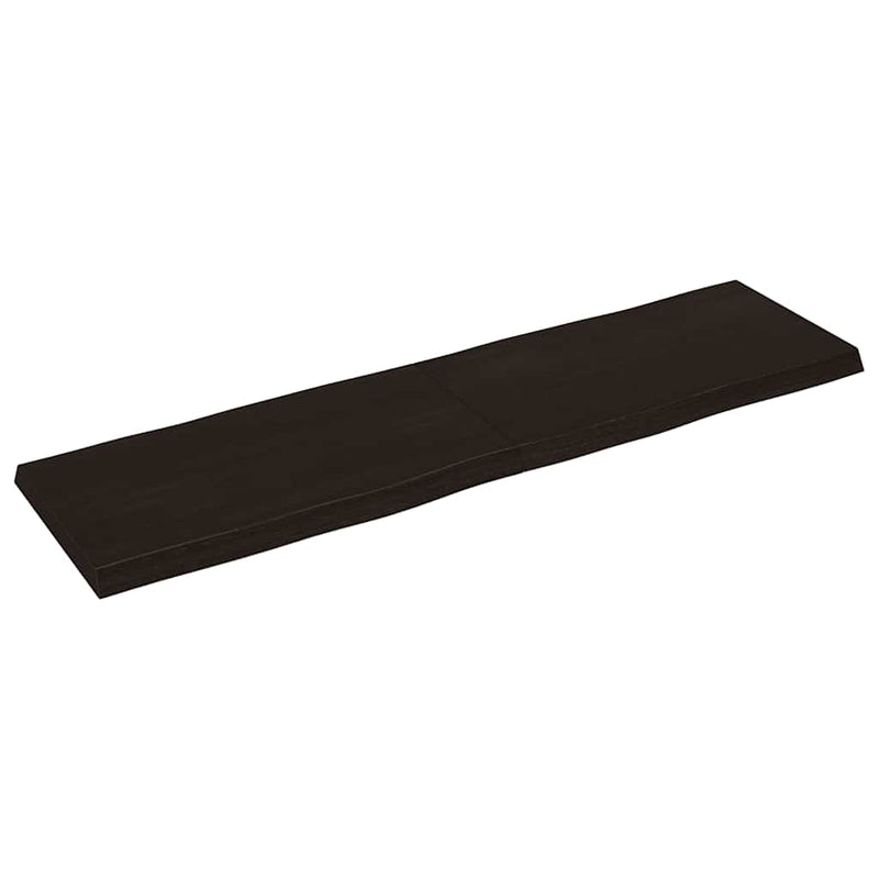 vidaXL sötétbarna kezelt tömör asztallap 180x50x(2-6) cm