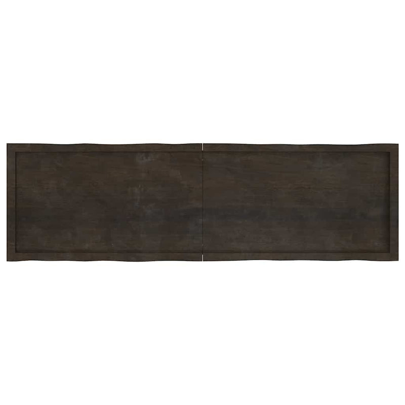 vidaXL sötétbarna kezelt tömör asztallap 180x50x(2-6) cm