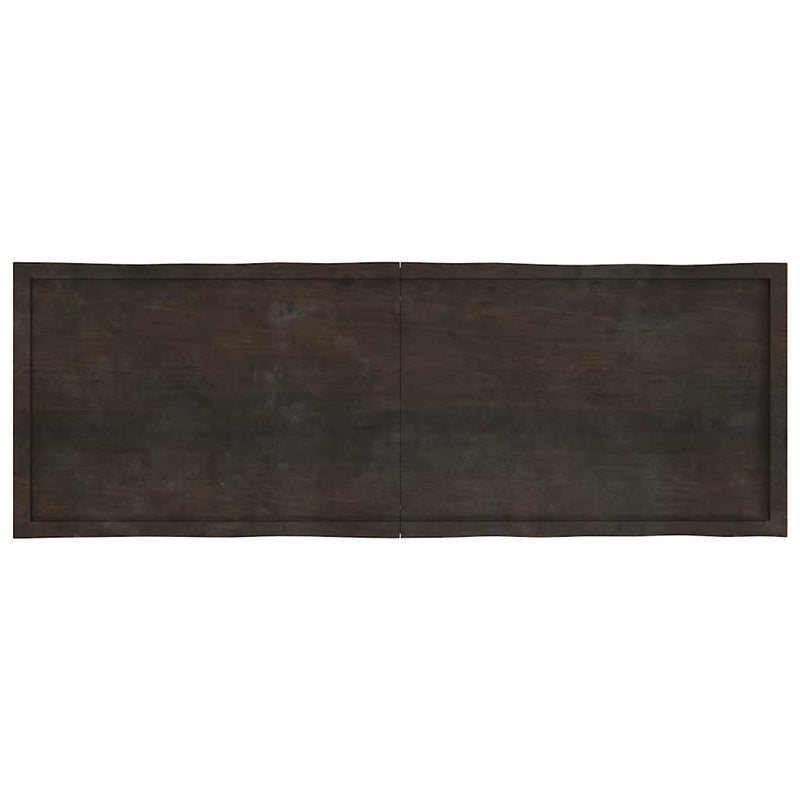 vidaXL sötétbarna kezelt tömör asztallap 180x60x(2-4) cm