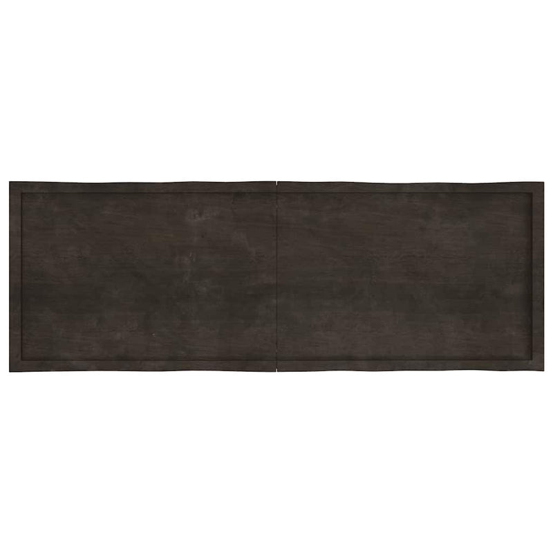 vidaXL sötétbarna kezelt tömör asztallap 180x60x(2-6) cm