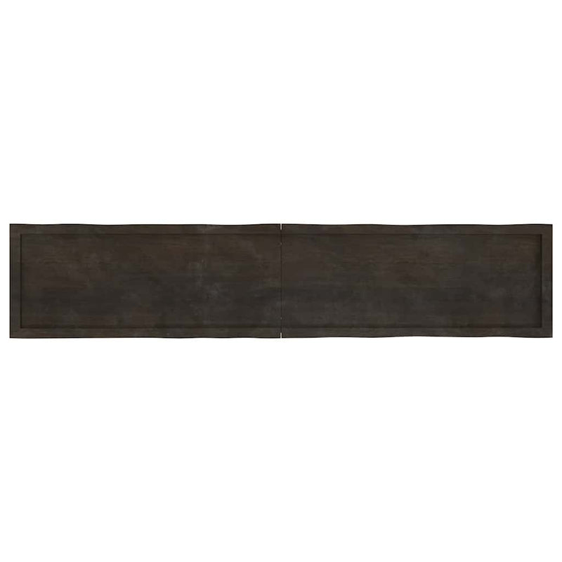 vidaXL sötétbarna kezelt tömör asztallap 200x40x(2-4) cm