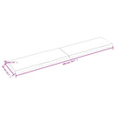 vidaXL sötétbarna kezelt tömör asztallap 200x40x(2-4) cm