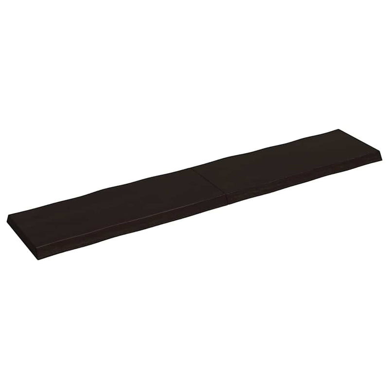 vidaXL sötétbarna kezelt tömör asztallap 200x40x(2-6) cm