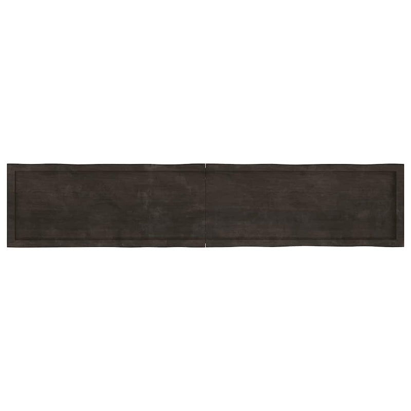 vidaXL sötétbarna kezelt tömör asztallap 200x40x(2-6) cm