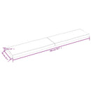 vidaXL sötétbarna kezelt tömör asztallap 200x40x(2-6) cm