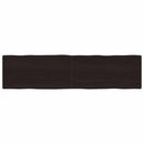vidaXL sötétbarna kezelt tömör asztallap 200x50x(2-4) cm