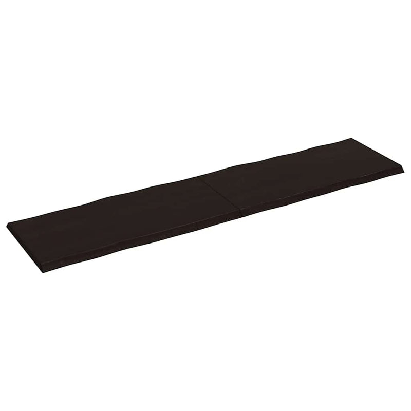 vidaXL sötétbarna kezelt tömör asztallap 200x50x(2-4) cm