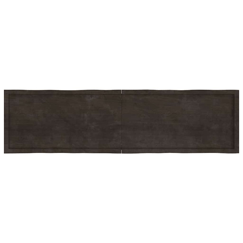 vidaXL sötétbarna kezelt tömör asztallap 200x50x(2-4) cm