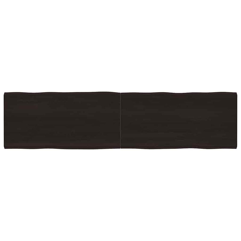 vidaXL sötétbarna kezelt tömör asztallap 200x50x(2-6) cm