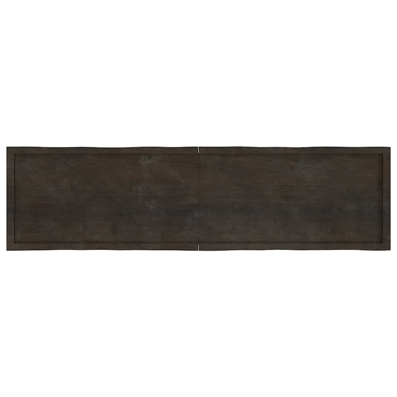 vidaXL sötétbarna kezelt tömör asztallap 200x50x(2-6) cm