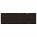 vidaXL sötétbarna kezelt tömör asztallap 200x60x(2-4) cm