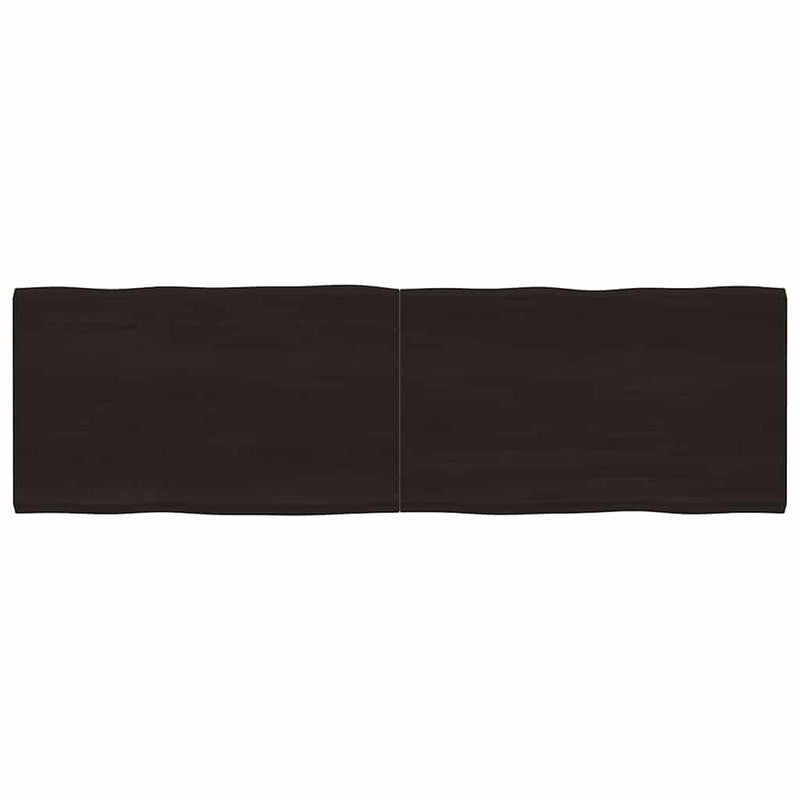 vidaXL sötétbarna kezelt tömör asztallap 200x60x(2-4) cm