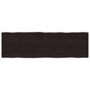 vidaXL sötétbarna kezelt tömör asztallap 200x60x(2-6) cm