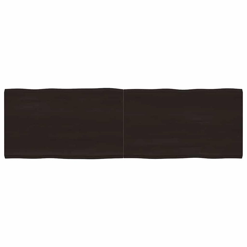 vidaXL sötétbarna kezelt tömör asztallap 200x60x(2-6) cm