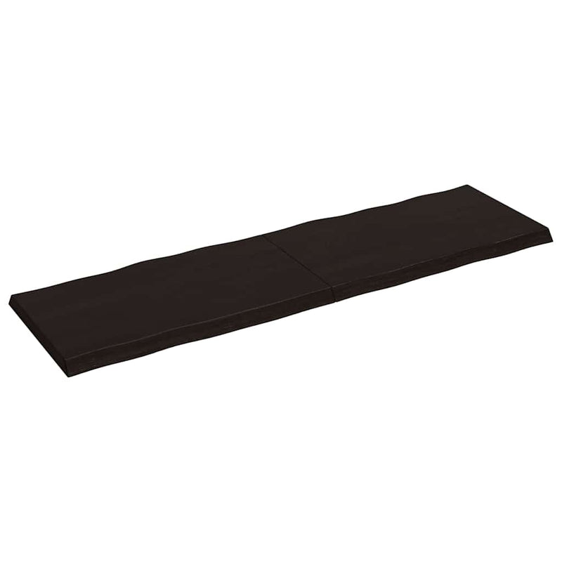 vidaXL sötétbarna kezelt tömör asztallap 200x60x(2-6) cm