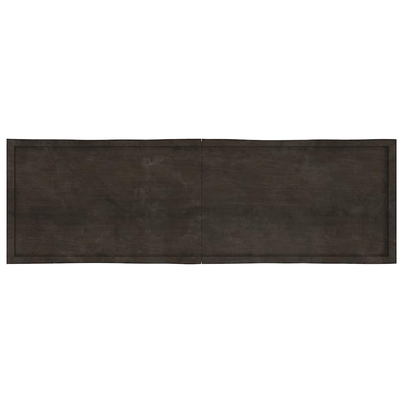 vidaXL sötétbarna kezelt tömör asztallap 200x60x(2-6) cm