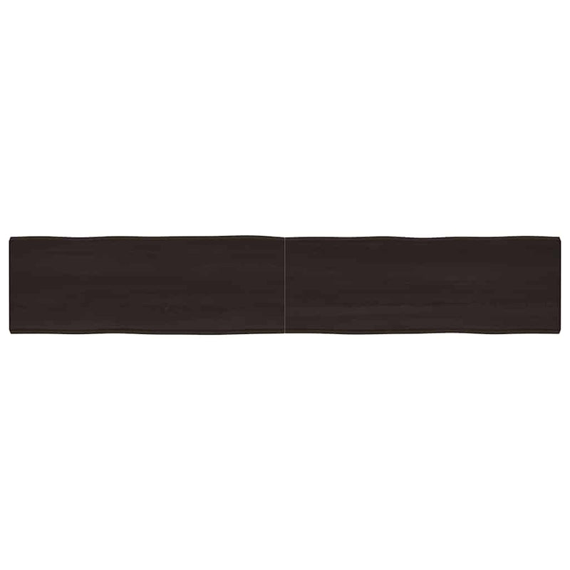 vidaXL sötétbarna kezelt tömör asztallap 220x40x(2-6) cm