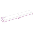 vidaXL sötétbarna kezelt tömör asztallap 220x40x(2-6) cm