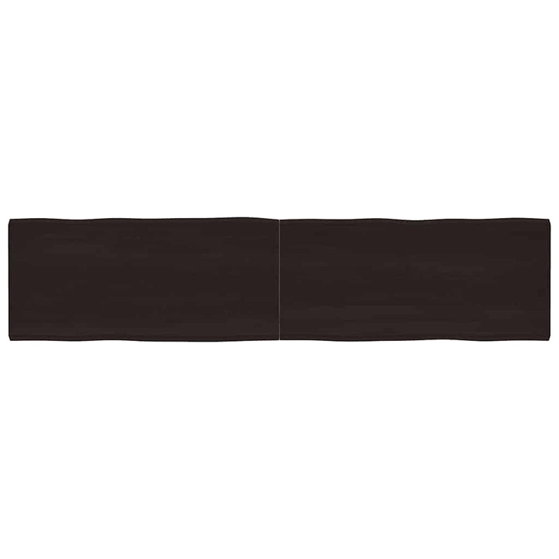 vidaXL sötétbarna kezelt tömör asztallap 220x50x(2-4) cm