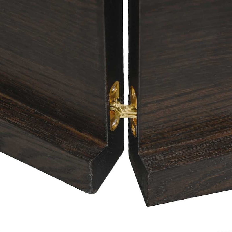vidaXL sötétbarna kezelt tömör asztallap 220x50x(2-4) cm