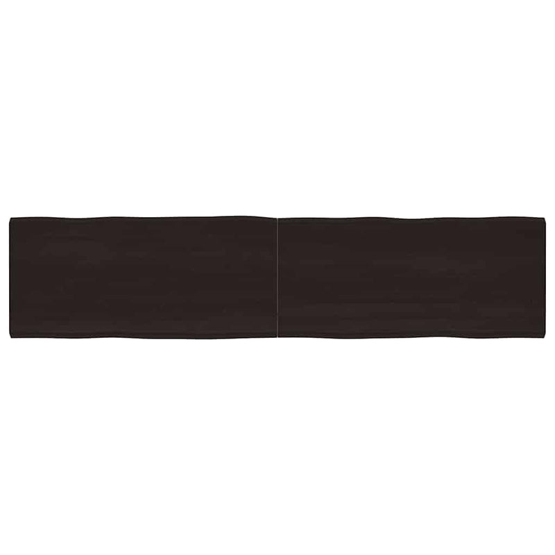 vidaXL sötétbarna kezelt tömör asztallap 220x50x(2-6) cm