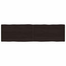 vidaXL sötétbarna kezelt tömör asztallap 220x60x(2-4) cm