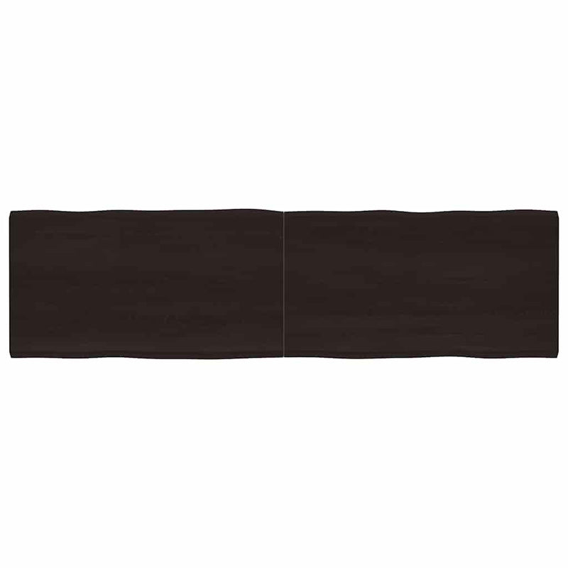 vidaXL sötétbarna kezelt tömör asztallap 220x60x(2-4) cm
