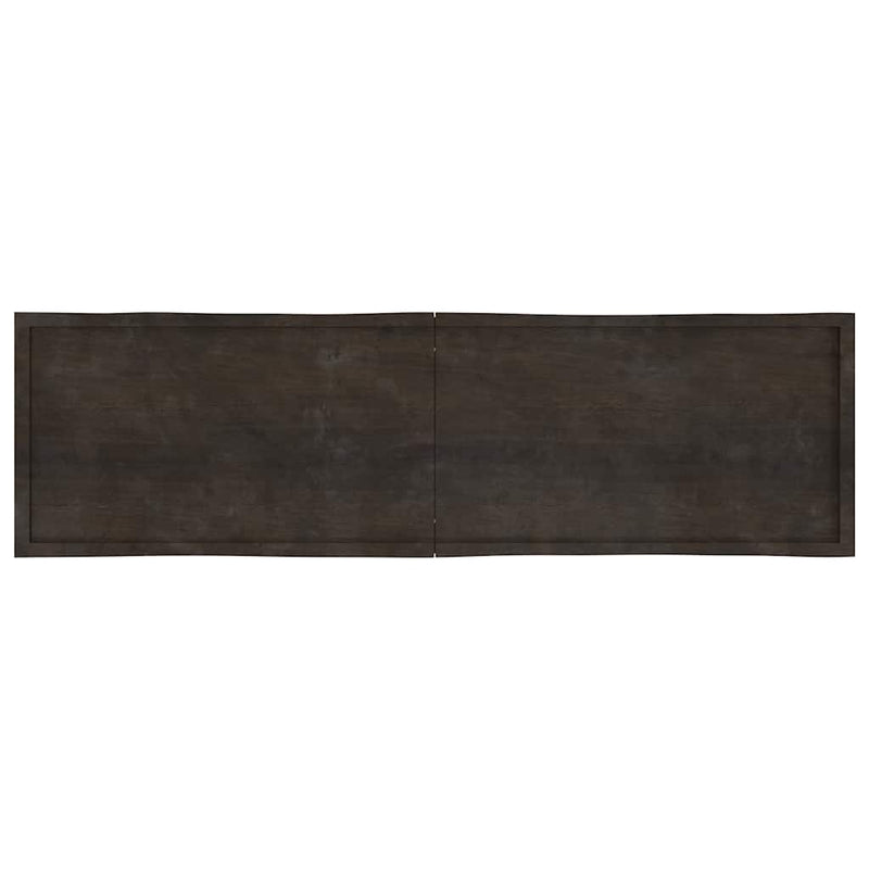 vidaXL sötétbarna kezelt tömör asztallap 220x60x(2-4) cm
