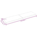 vidaXL sötétbarna kezelt tömör asztallap 220x60x(2-6) cm