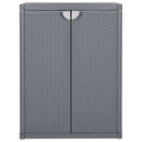 vidaXL szürke PP rattan kerti tárolószekrény 65 x 45 x 88 cm