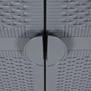 vidaXL szürke PP rattan kerti tárolószekrény 65 x 45 x 172 cm