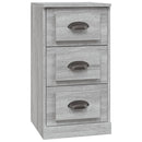 vidaXL 3 db szürke sonoma színű szerelt fa tálalószekrény