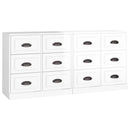 vidaXL 2 db magasfényű fehér szerelt fa tálalószekrény