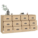 vidaXL 2 db sonoma tölgyszínű szerelt fa tálalószekrény