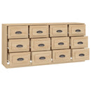 vidaXL 2 db sonoma tölgyszínű szerelt fa tálalószekrény