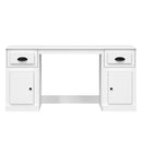 vidaXL fehér szerelt fa íróasztal szekrénnyel