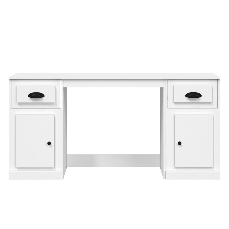 vidaXL fehér szerelt fa íróasztal szekrénnyel