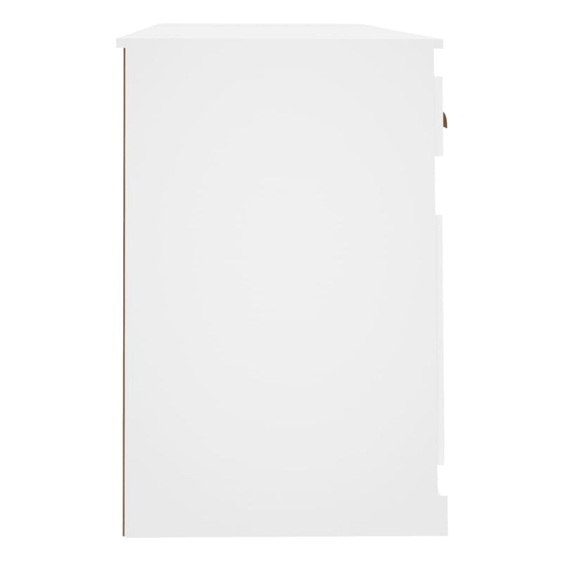 vidaXL fehér szerelt fa íróasztal szekrénnyel