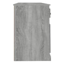 vidaXL szürke sonoma színű szerelt fa íróasztal szekrénnyel