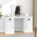 vidaXL fehér fésülködőasztal tükörrel 130 x 50 x 132,5 cm
