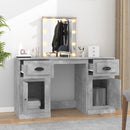 vidaXL betonszürke fésülködőasztal LED-del 130 x 50 x 132,5 cm