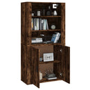 vidaXL füstös tölgy színű szerelt fa magasszekrény