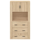 vidaXL sonoma tölgy szerelt fa magasszekrény
